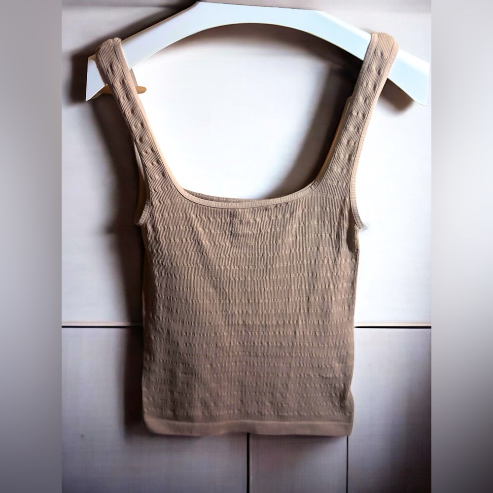 Free People Intimately | Nude Seamless Scrunch Tank Top | Size: M/L | NWT 🏷️